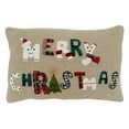 thumbnail image 6 of Fennco Styles Merry Christmas 100% Pure Cotton Decorative Throw Pillow 14" W x 22" L – Natural Holiday Cushion for Christmas, Couch, Bedroom, Living Room and Office Décor, 6 of 6
