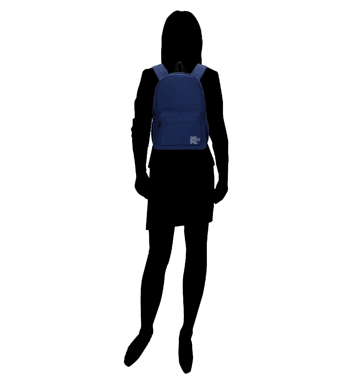 K-Cliffs Unisex Classic 18" School Backpack Lightweight, Water Resistant Durable Daypack Navy, Teen-Adult