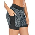 thumbnail image 6 of YouLoveIt Athletic Yoga Shorts for Women Double layer Running Shorts with Pockets Women's Workout Active Shorts High Waist Workout Yoga Shorts Pants, 6 of 8