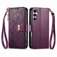 thumbnail image 1 of Flip Case pour FOXDOCK Samsung Galaxy A55 5G Support Portefeuille Fonction Protection Complète Floral Embossé Choix de Cadeau, 1 of 6