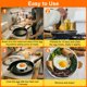 thumbnail image 5 of Uxcell 2Pcs Anillos para Huevo 6" Acero Inoxidable Antiadherente Anillo de Cocina para Pancakes con Mango de Silicona para Freír Huevos Sándwiches Tortillas Desayuno, 5 of 7