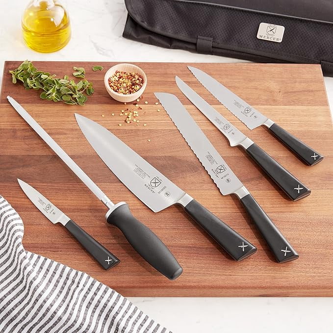 Mercer Culinary M21830 Zum 7-Piece Forged Knife Set in Roll