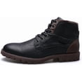 thumbnail image 5 of Botas cortas de cuero para hombre, estilo retro, antideslizantes, con cremallera lateral, informales, para otoño e invierno., 5 of 5