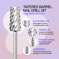 thumbnail image 6 of Pana 3/32" Tapered Barrel Carbide Nail Drill Bit - Extra Coarse Grit - For Electric Dremel Drill Machine (Silver), 6 of 6