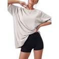 thumbnail image 5 of MOYIKO Oversized T Shirts for Women with Pockets 3/4 Sleeve Summer Tops Loose Fit Y2K Fashion Tees, 5 of 7