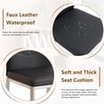 thumbnail image 5 of FFZ Set of 4 37-Inch High Shell-Pattern Dining Chairs - Ergonomic Tech Fabric Backrest, Fabric & Metal Construction, Stable Metal Legs with Adjustable Non-Slip Feet, Easy Assembly (15-20 Mi, 5 of 8