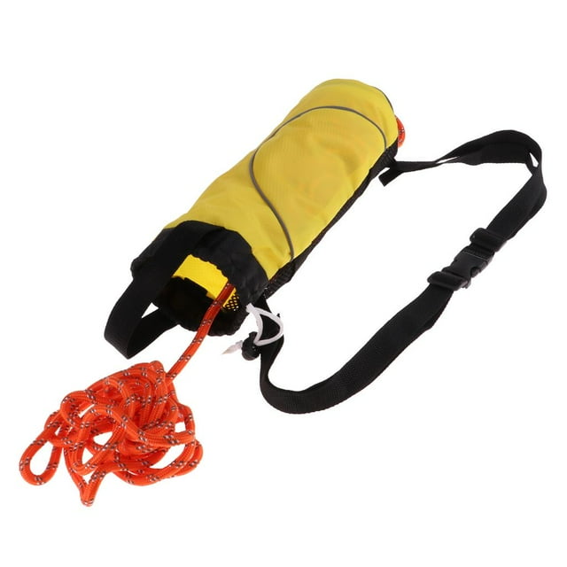 Almencla Throw Bags Kayaking Reflective Throw Line Rope Obviously, Lightweight - 21 Meters Reflective Rope Yellow Bag