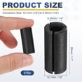 thumbnail image 2 of Adaptador Uxcell de 6 piezas de 12.7 mm (1/2") a 6.35 mm (1/4") de acero al carbono para herramientas de grabado CNC en madera, negro, 2 of 7