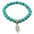 thumbnail image 2 of opvise Women Bracelet Faux Turquoises Owl Jewelry Beaded Long Lasting Bangle Jewellery Gift, 2 of 8