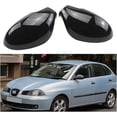 thumbnail image 2 of Compatible For Seat . MK3 6L 2002-2008 Carbon Fiber Car Rear View Door Wing Side Mirror Cover Caps Shell Case With Tool(Carbon Fiber Look), 2 of 7