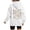 White, variant on Printed Hoodie for Casual Long Sleeve Sweatshirt with Stylish Design Everyday Cozy Pull On Top Clothes Women S