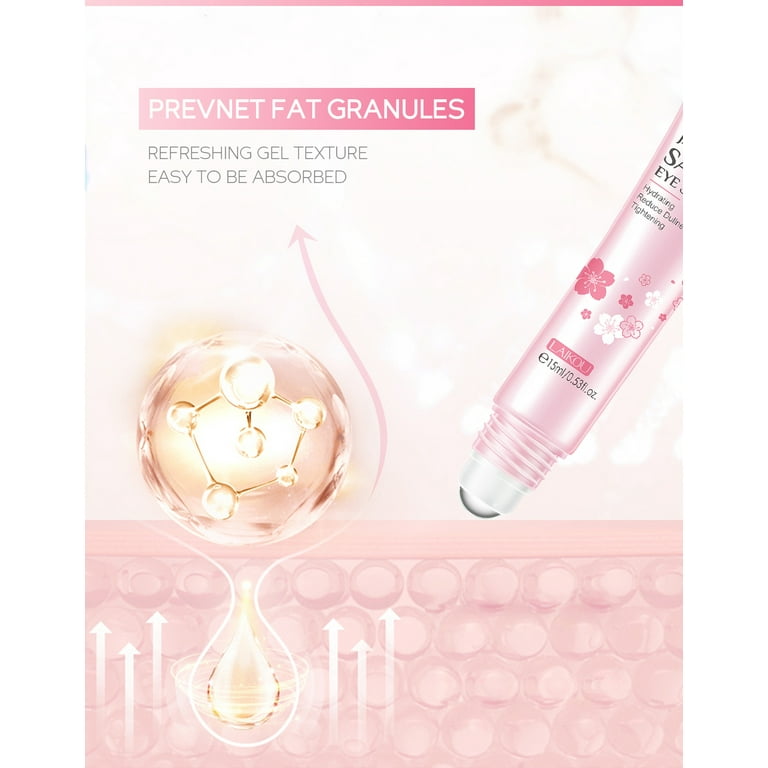 Sakura 2-in-1 Anti-Aging Eye Serum & Cooling Roller, For