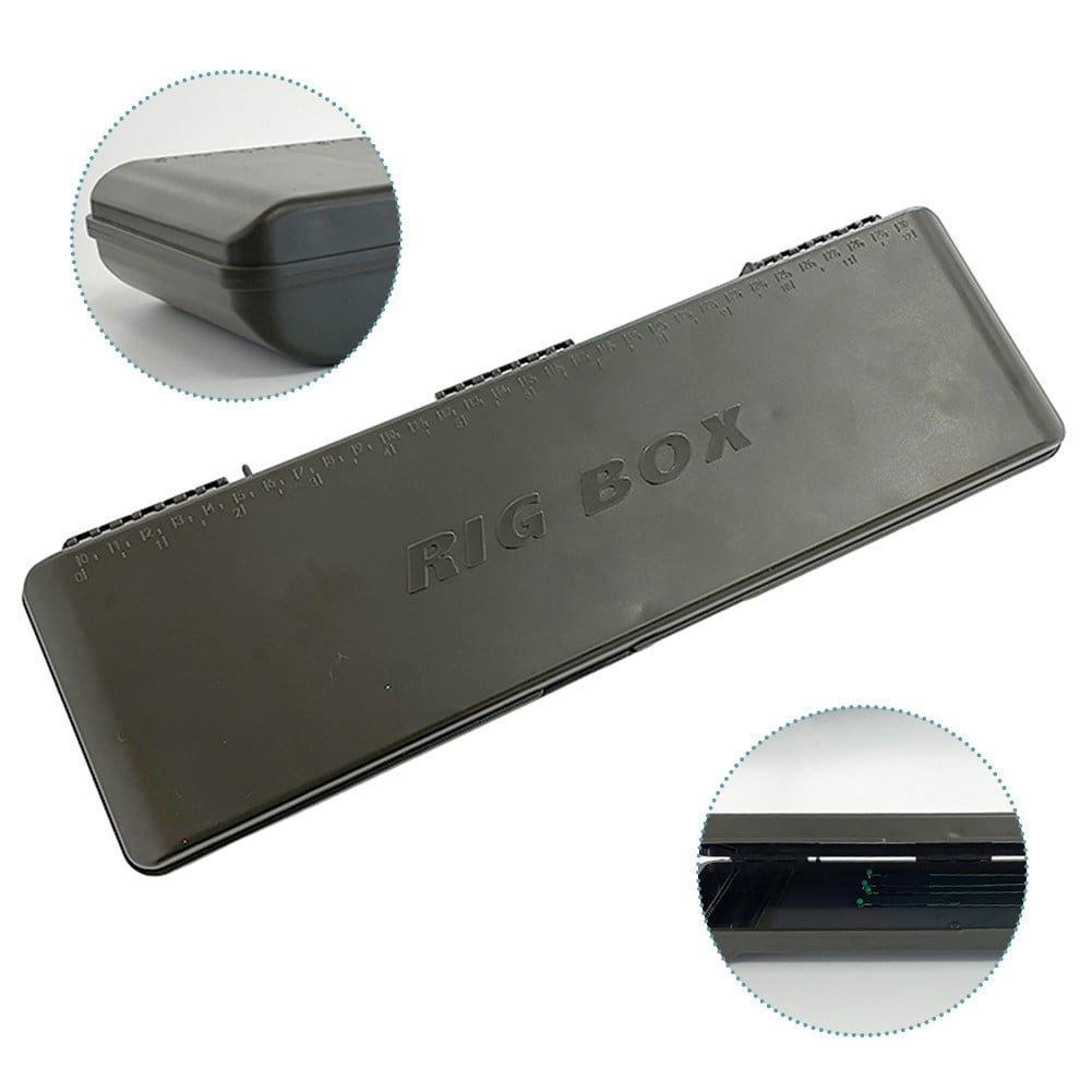 Large Rig Safe Plastic Rig Magnetic Fishing Storage Carp Fishing Box 34.5cm Equipped With 10 Small Needles Fishing Tackle Boxes