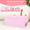 thumbnail image 4 of Extra Large Toy Box Toddlers Chest with Lids, Collapsible Sturdy Toy Storage Organizer, Kids Bin Boxes Storage Basket for Boys, Girls, Nursery, Living Room, Playroom, 40"x14"x16" (Pink), 4 of 14