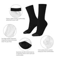 thumbnail image 3 of Yiaed Black Print Great elasticity Crew Socks Sports socks for Men and Women, 3 of 5