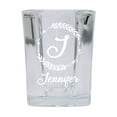 thumbnail image 4 of Customizable Monogram 2 Ounce Etched Square Shot Glass Engraved Personalized with Initial and Name, 4 of 4