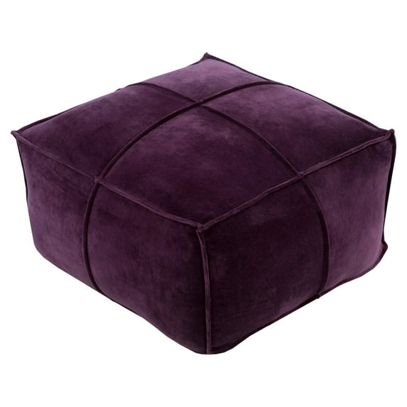 Surya Cotton Velvet Pouf
