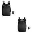 thumbnail image 1 of Greeniant para acampar al aire libre, plegable, impermeable, bolsa de nailon, senderismo, viajar, plegable, color negro Negro 2piezas Greeniant CBP155383, 1 of 6