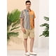 thumbnail image 4 of Camisa hawaiana Lars Amadeus de manga corta con botones patchwork a rayas verano para hombre Amarillo marron S, 4 of 6