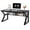 Black carbon fibre, variant on 47/55 Inch Computer Desk with Storage Shelves Home Office Work Desk