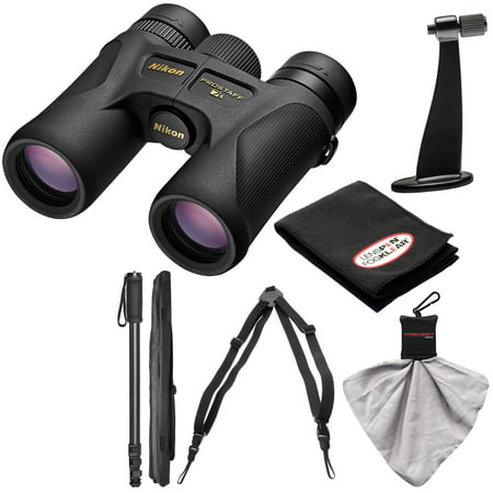 Nikon Prostaff 7S 10x42 ATB Waterproof/Fogproof Binoculars with Case + Harness + Tripod Adapter & Monopod + Kit