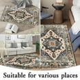 thumbnail image 6 of 2x3 Entryway Rug, Soft Washable Rugs, Non Slip Area Rug, Stain Resistant Low Pile Rugs for Bedroom, Vintage Rug for Door Mat, Black, 6 of 6