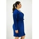 thumbnail image 2 of Vestido de satín plisado Roman Fashion Tallas Extras 12248 Azul petroleo 42, 2 of 7