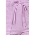 thumbnail image 4 of High Waist Towel Terry Shorts With Pockets  Drawstrings - Lavender, 4 of 4