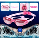 thumbnail image 2 of Set Natación, Gogles+gorra+clip Nariz+tapones+bolsa Rosa, 2 of 5