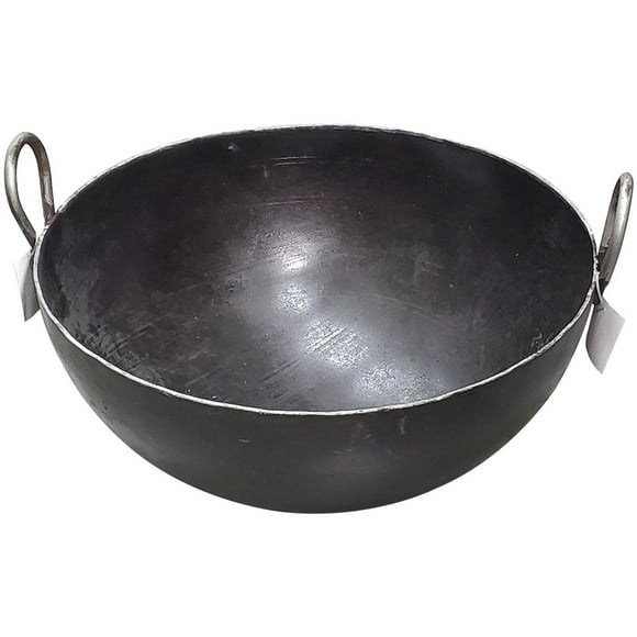 Pro-Kitchen - 24 Inch Karahi - Black - Single Piece - Authentic Cooking for Stir-fries & More (1ct