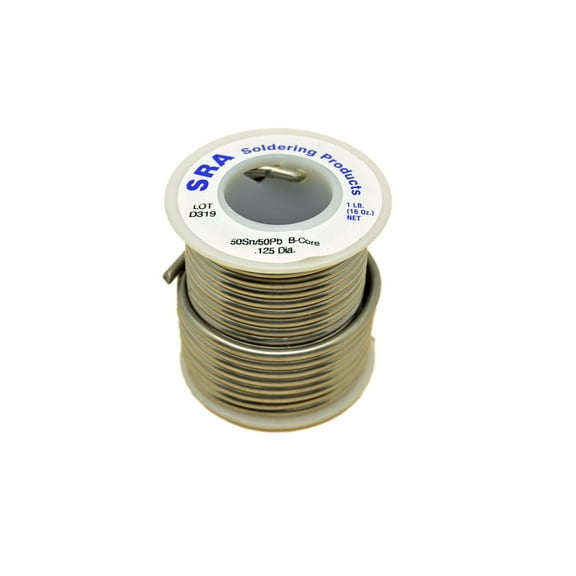 Acid Flux Core Solder, 50/50 .125-Inch, 1-Pound Spool