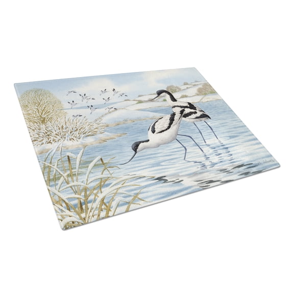 Caroline's Treasures Avocet Glass Cutting Board Large