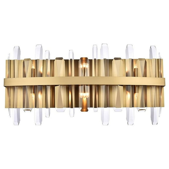 Serena 24 inch crystal bath sconce in satin gold