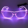 thumbnail image 2 of Yeacher LED Glasses 10 Colors Optional Light Up El Wire Neon Rave Glasses Twinkle Glowing, 2 of 7