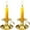 gold, variant on PEACNNG Retro Black Iron Taper Candle Holders, Set of 2