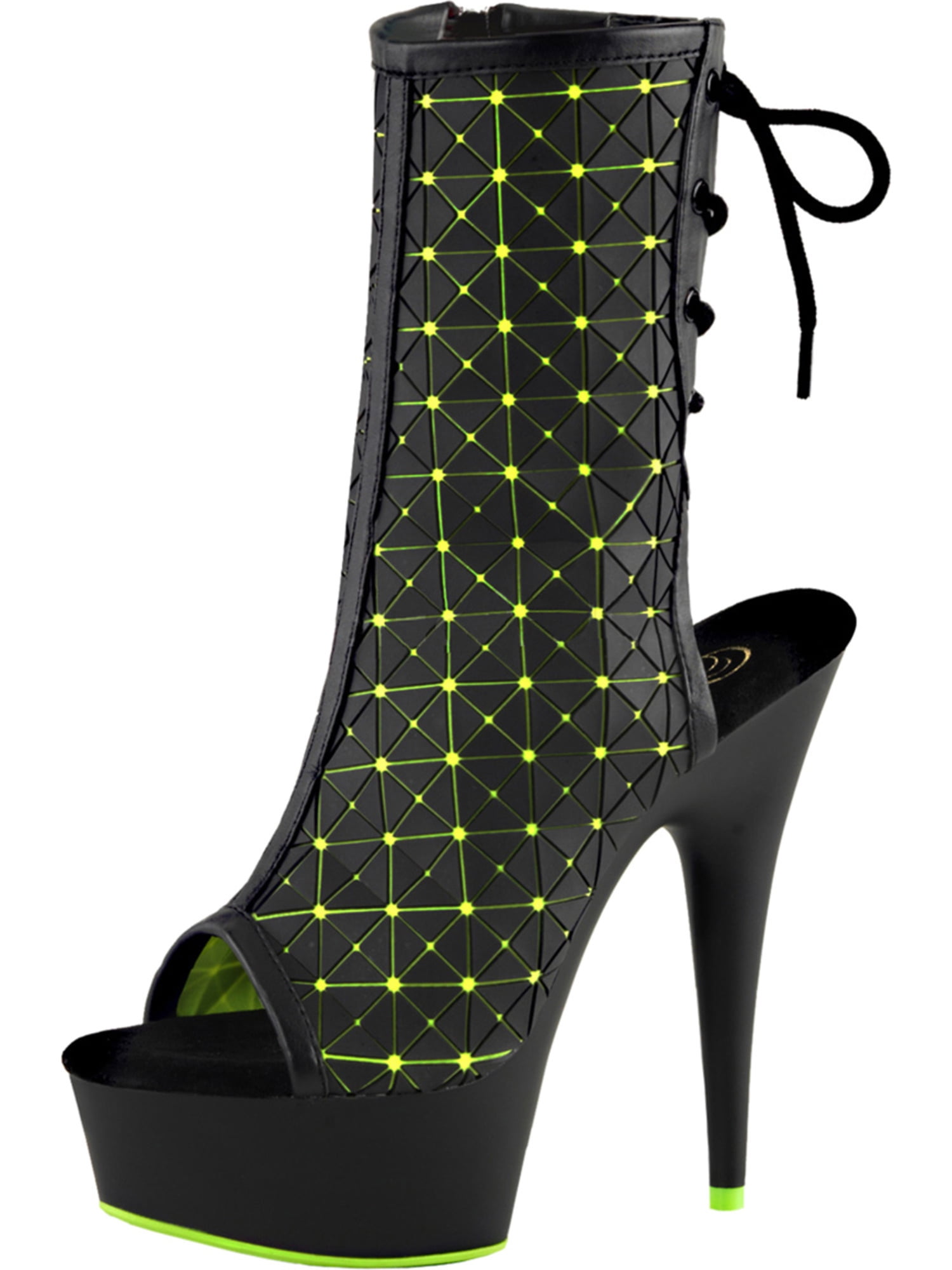 lime green heel boots