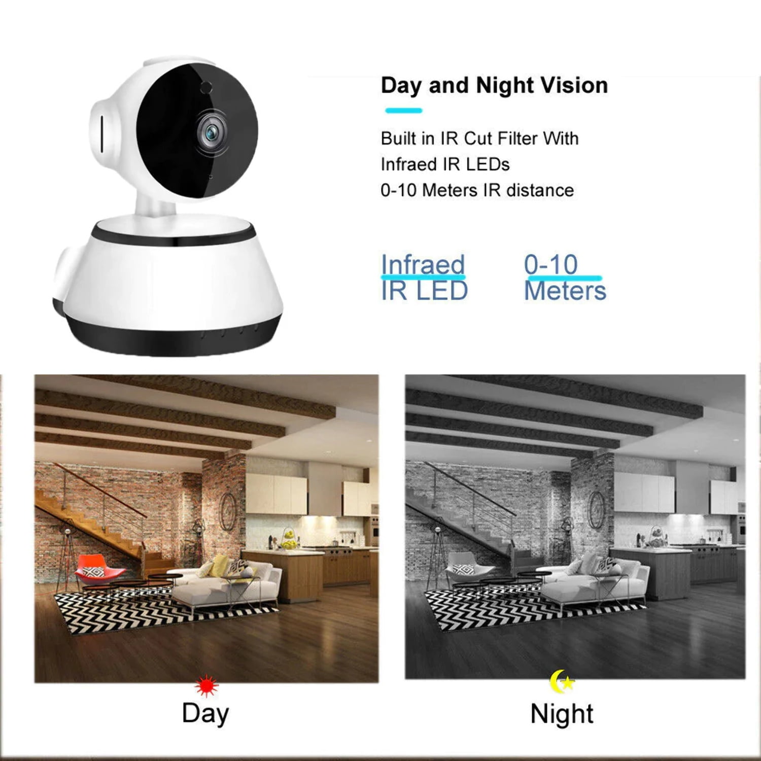 Wireless Home Security Camera WiFi Camera Audio Surveillance Baby Monitor CCTV