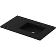 thumbnail image 2 of Laviva 313SQ1HSS-36R-MB 5.9 x 22 x 36 in. Forever Viva Stone Matte Black Solid Surface Countertop with Right Offset Integrated Sink, 2 of 5
