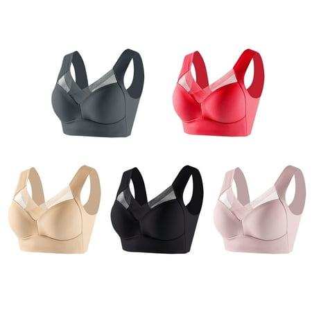 HYSYSB Sports Bras for Women bras for Women wireless Bra seamless Bra sticky Adhesive Vanity Panel Bra Yoga Crop Vest Bras Back Bras Materni Grey bralettes for Women Gray 3 3XL