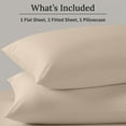 thumbnail image 4 of California Design Den Flannel Twin Size Sheets Set - Triple-Brushed 100% Cotton, Deep Pockets, Made In Portugal - Beige Bliss, 4 of 8