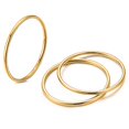 thumbnail image 1 of 3PCS 1mm 14K Gold Plated Rings Stacking Rings for Women Girls Stackable Thin Gold Ring Plain Statement Band Comfort Fit Size 5 to 10(8), 1 of 1