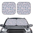 thumbnail image 2 of Windshield Sun Shade, Colorful Abstractly Striped Foldable Car Sun Shade Windshield For Front, 2 Pieces, 2 of 4