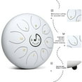 thumbnail image 3 of EVERJOYS Steel Tongue Drum, 8 Notes 6 Inches C-Key Handpan Drum Percussion Instrument w/Gig Bag, Music Book and Mallets for Beginner Meditation Healing Concert Yoga Steel Drum,White, 3 of 9