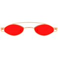 thumbnail image 2 of de Sol Clásico Unisexo Deportivas de Polígono Estructura Metálica Marco dorado rojo cro Macarena Gafas de sol de moda para mujer, 2 of 6