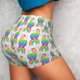 thumbnail image 4 of Balery Rainbow Llama Pantalones cortos de entrenamiento estampados para mujer, sin costuras, ajustados, para gimnasio, yoga, correr, deportes, ejercicio activo, fitness.-Large, 4 of 8