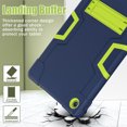 thumbnail image 4 of Allytech Lenovo Tab M10 Plus 3rd Gen Case 10.6" 2022 Released - Rugged Protective Shockproof Dual Layers Hybrid TPU Rubber PC Kickstand Kids Friendly Case Cover - Navy+Green, 4 of 7