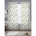 thumbnail image 2 of Sage Green Botanical Sheer Curtains 84 Inch Length 2 Panels Set, Retro Blossom Floral Wildflower Voile Window Treatment Rod Pocket Curtains Sheers Drapes for Bedroom/Living Room/Kitchen 52"x84"x2, 2 of 7