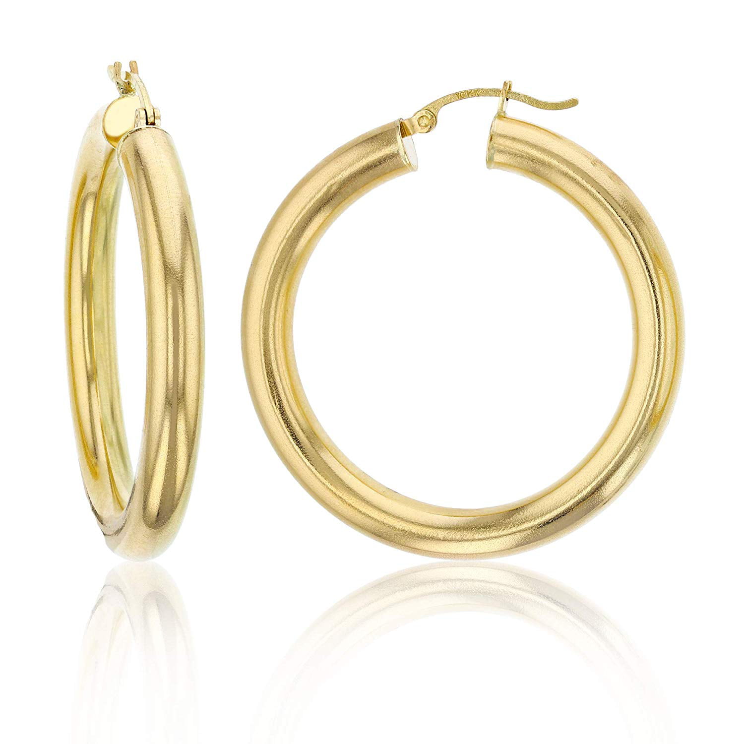 Decadence - 14k Yellow Gold Solid Polished Hoop Earrings for Women