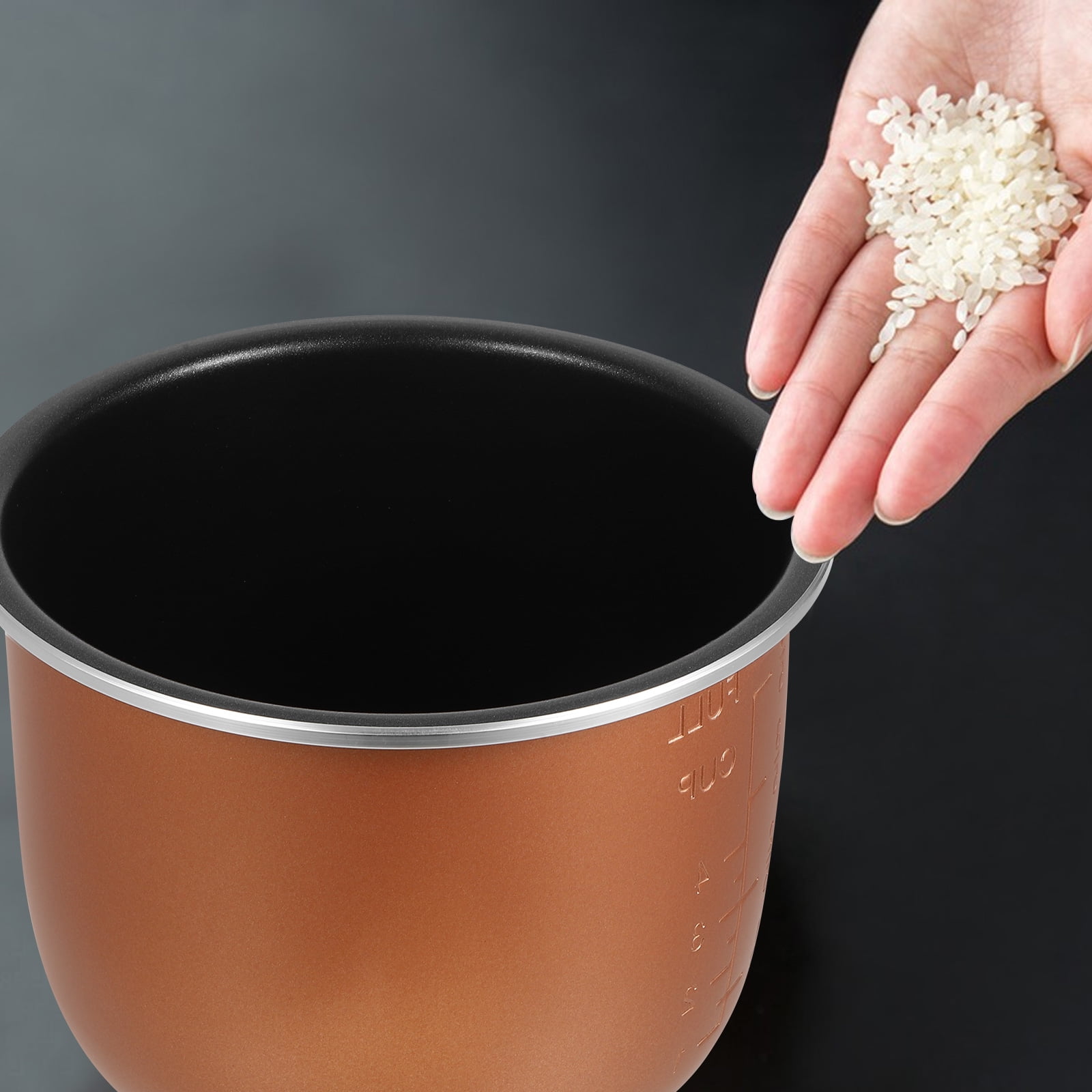 BESTYASH Stainless Steel Rice Cooker Inner Pot Replacement Coffee Color Household Use