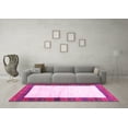 thumbnail image 3 of Ahgly Company Indoor Square Abstract Pink Contemporary Area Rugs, 4' Square, 3 of 4